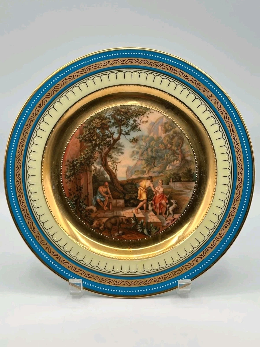ロイヤルヴィエナ　プレート　アンティーク Royal Vienna Plate In Antique Ceramic & Porcelain Plates