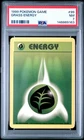 1999 POKEMON BASE SET UNLIMITED #99 GRASS ENERGY PSA 7