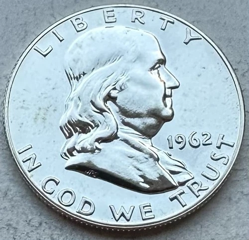 1962 Proof Franklin Half Dollar 90% Silver-INV#8479