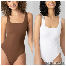 Women  s 2 Pack seamless Light Smoothing XS Bodysuit No Boundaries NWT