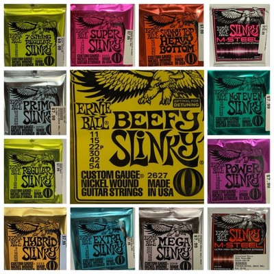 Ernie Ball Guitar Strings ~SLINKY~ New in Pack You Pick Gauge! Authorized Seller