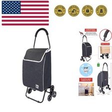 Lightweight Trolley Dolly with Stair Climber Wheels - Black, Stylish Convenience