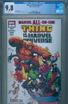 MARVEL ALL-ON-ONE #1 CGC 9.8 WP THING FANTASTIC FOUR ED McGUINNESS 1 OF 4, BONUS