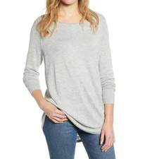 NEW Caslon S Small Seam Detail Shirttail Tunic Sweater Pullover Yellow 69