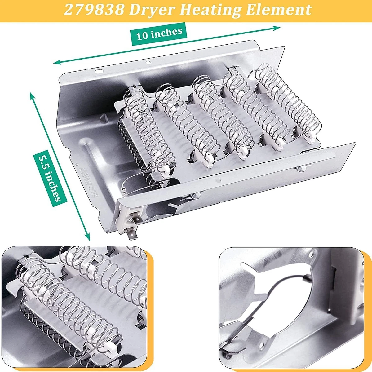 3403585 Dryer Heating Element For Whirlpool Kenmore Maytag W 