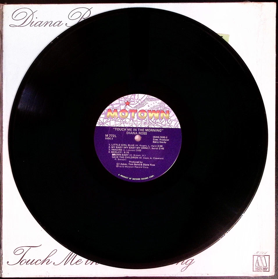 DIANA ROSS TOUCH ME IN THE MORNING MOTOWN RECORDS EXC W/SHRINK VINYL LP 214-15 Foto 4 de 4