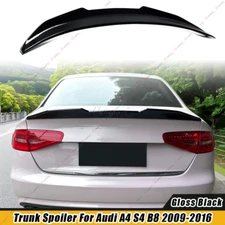 GLOSS BLACK PSM STYLE HIGHKICK DUCKBILL TRUNK SPOILER FOR 2009-2016 AUDI A4 B8