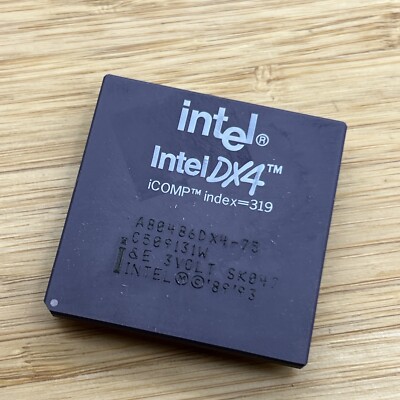 Intel 486 DX4 75MHZ A80486DX4 SK047 i486 CPU Processor 3V 25/75 | eBay