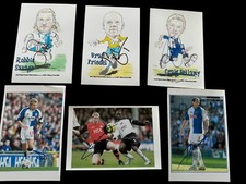 6 x Blackburn Rovers Hand Signed Photos - Friedel Savage Bellamy Gray Etc