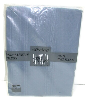 Monaco Plaza by Zelco Perm Press Tablecloth ~ Wedgewood Blue 60 x 120 Rectan NEW