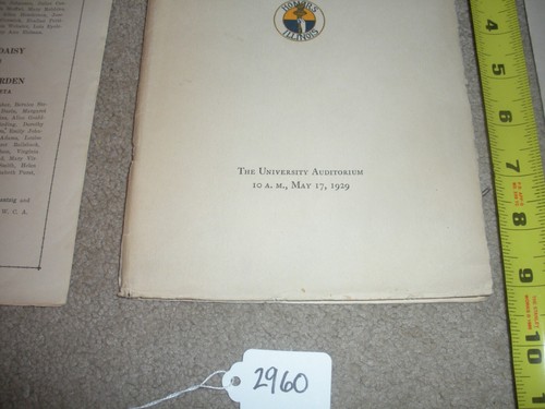 Vintage 1929 University of Illinois Annual Honors Day Program MAY 17, - Picture 7 of 23