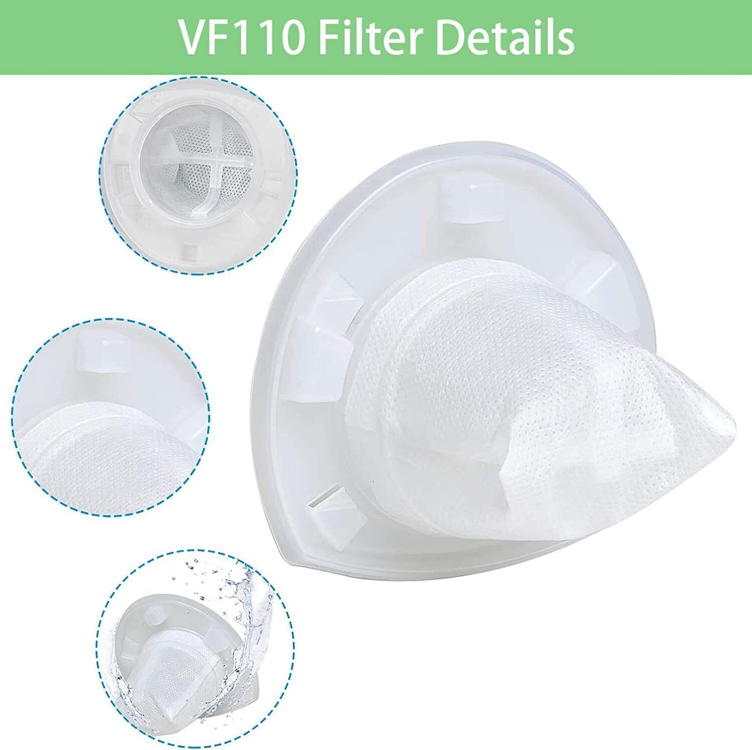 HQRP 4-pacco Filtro compatibile con Black & Decker DUSTBUSTER N566064 / 90558113 per ADV1200 ADV1210 ADV1220 DV1010EL DV1210N DV1415EL DV1810EL DV4800N DV6010N DV7210 DV9610N Aspirapolvere a mano