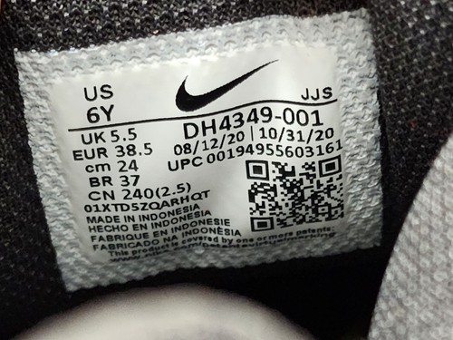 Nike Air Max 90 GS Dark Smoke White DH4349 001 Kids Shoes Youth Size 6Y NEW - 第 11/11 張圖片