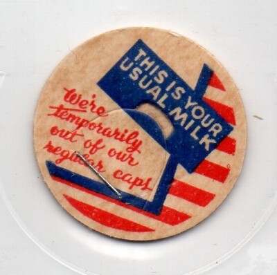 Milk Bottle Cap - THIS IS YOUR USUAL MILK - We're temporarily out...-generic cap