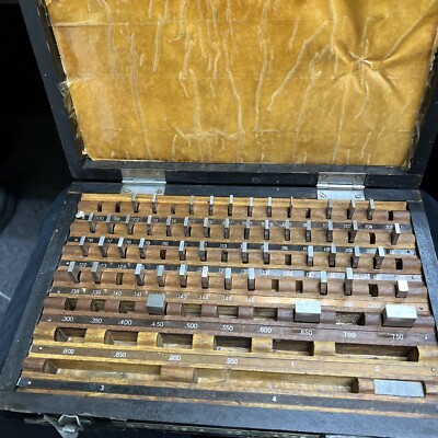 Precision Gage Block Set 52 Pieces In Box..some Weber And Mitutoyo Blocks