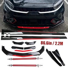 Front Bumper Lip Splitter Spoiler Side Skirt Body Kit Glossy For Kia Forte Sedan
