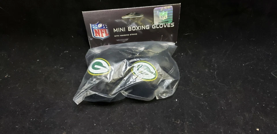 Mini Guantes de Boxeo Green Bay Packers NFL Espejo Retrovisor Auto Coche Camión A61 Foto 3 de 4