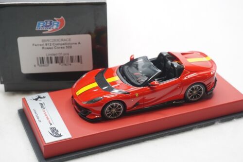 1/43 BBR FERRARI 812 COMPETIZIONE A ROSSO CORSA/YELLOW RED LEATHER BASE LE5 N MR