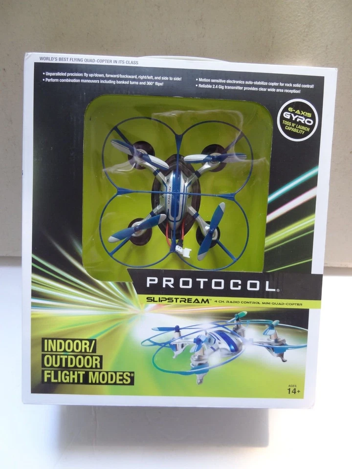 PROTOCOL SLIPSTREAM RC MINI QUAD-COPTER 6-AXIS GYRO 360 FLIPS INDOOR-OUTDOOR NIB - Image 2 of 4