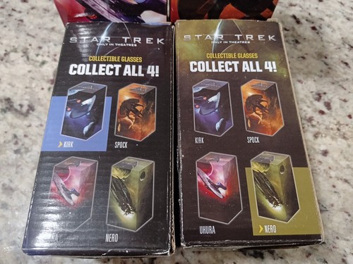 Star Trek Sammlerstück 4 Glas Tassen Set 2008 Burger King Neu Komplettsatz - Bild 3 von 4