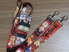 10 pcs cartoon Japanese anime Neck Strap Lanyard Key chain Card Badge Holder