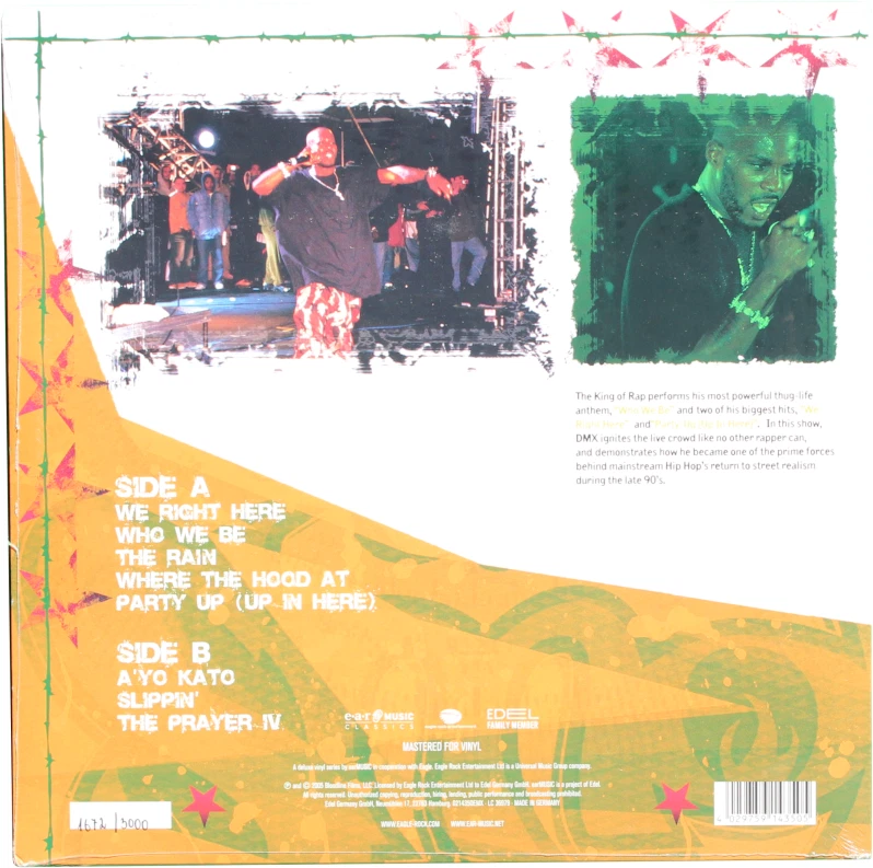 DMX – The Smoke Out Festival Live VINYL LP NEW - Limited Edition - Hip Hop 90s - Bild 2 von 2