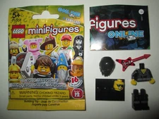 New LEGO Rock Star Minifigure 71007 Series 12 Punk Rocker - Opened for ID Only