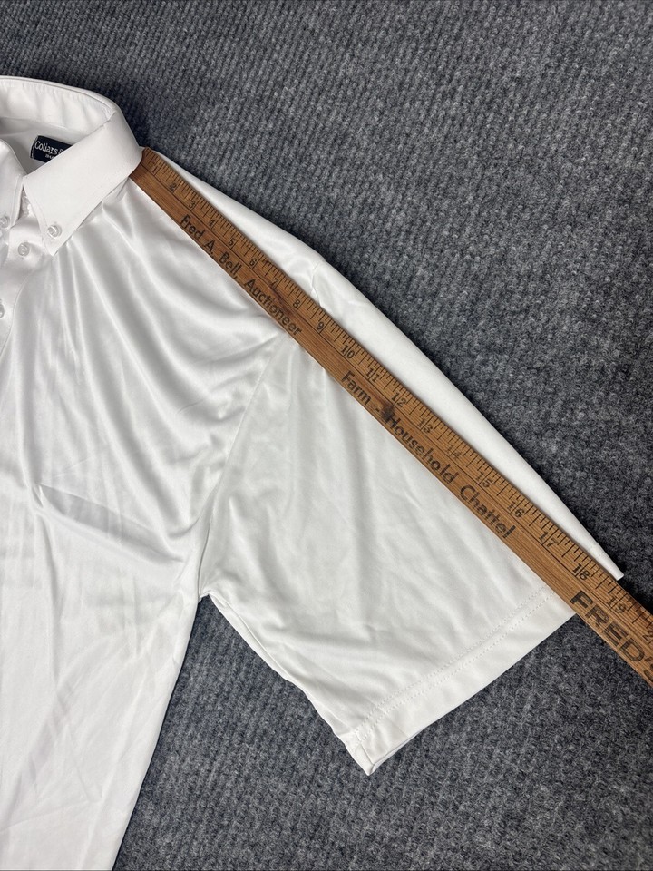 NWOT Collars and Co Collar Polo Golf Shirt Mens 2XL Extra Large White