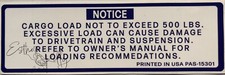 Gmc Syclone Notice Cargo Load Not To Exceed. Graphic For Inside Tailgate. Gmc Syclone Notice Cargo Load Not To Exceed. Graphic For Inside Tailgate.