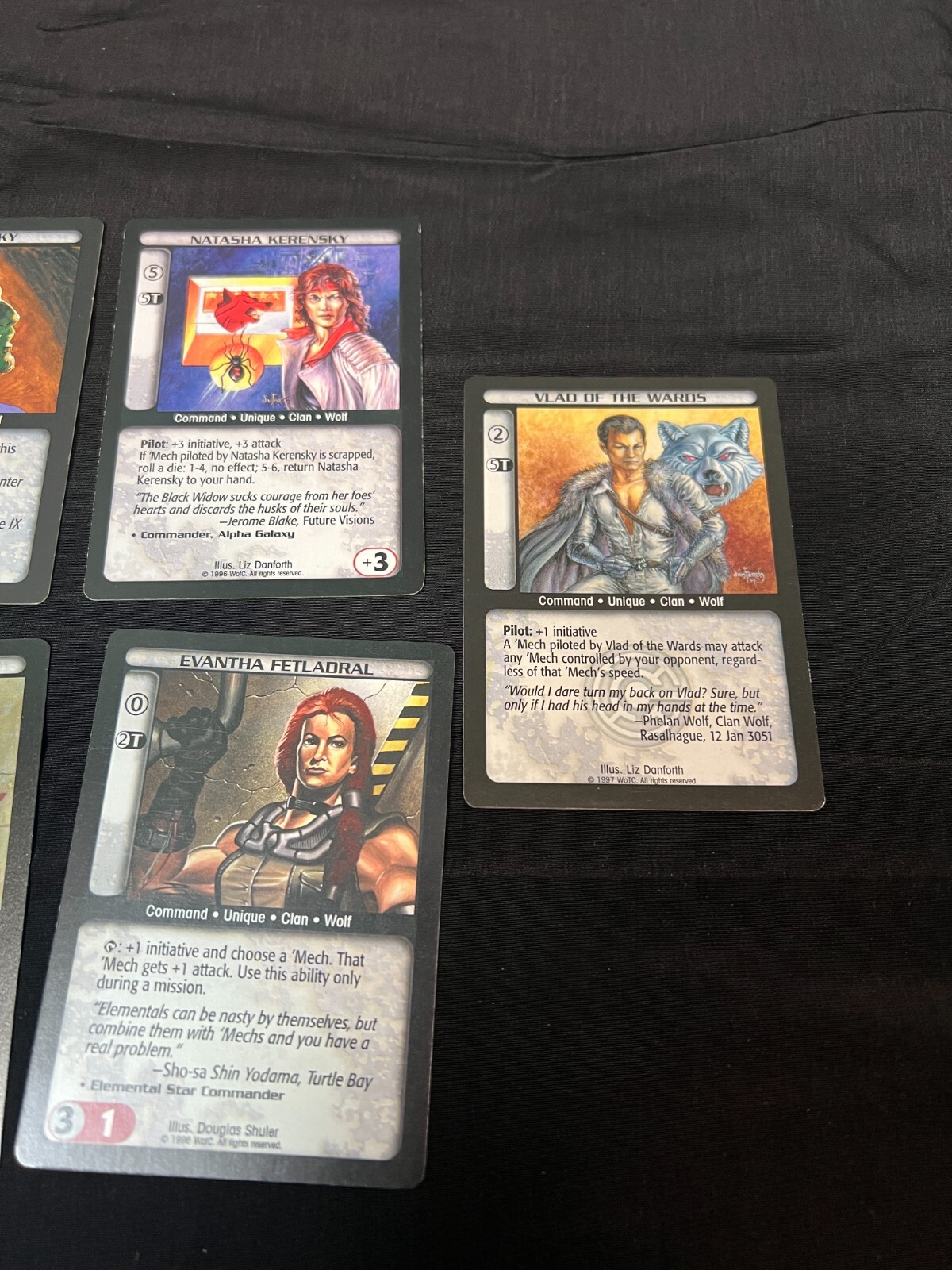 BattleTech CCG/TCG Clan Unique Characters lot. LP/MP Rare! eBay