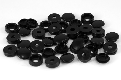 20 COLOUR SMALL PLASTIC HINGED SCREW FOLD OVER COVER CAPS 6g/8g Gauge M3.5 & M4 - Picture 22 of 81