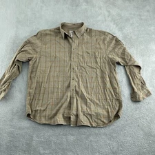 Eddie Bauer Mens Plaid Long Sleeve Button-Up Shirt XXL 5314