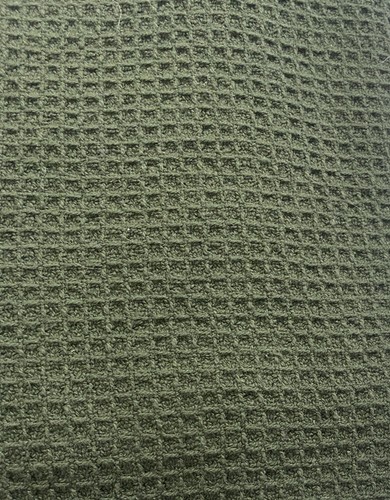 Arhaus Home Luxury Waffle Knit Blanket Throw Cover Quilt Dark Green Cotton 50x60 - Picture 4 of 6