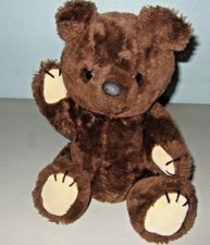 1981 Vintage Dakin Dark Brown JOINTED Theodore Teddy Bear Plush NICE 14"