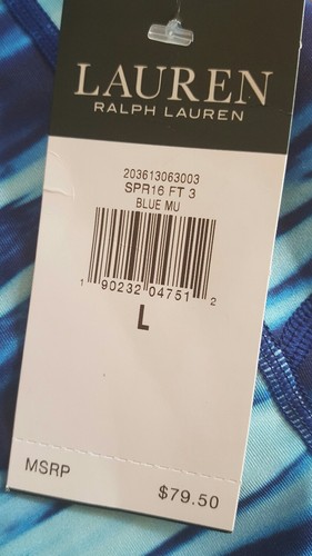 NWT $79.50 LAUREN Ralph Lauren Active Yoga Pants Athletic Capri Leggings Blue - Picture 3 of 4