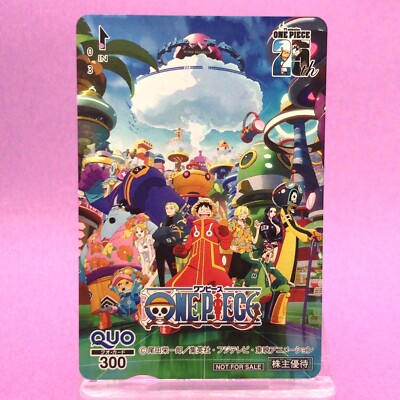 One Piece 25th Anniversary Quo Card Japan Anime Shareholder