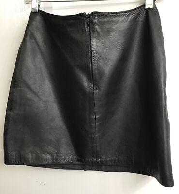 Gianni Versace スカート 38 Gianni Versace Vintage Black Leather Mini Skirt Size 4 | eBay