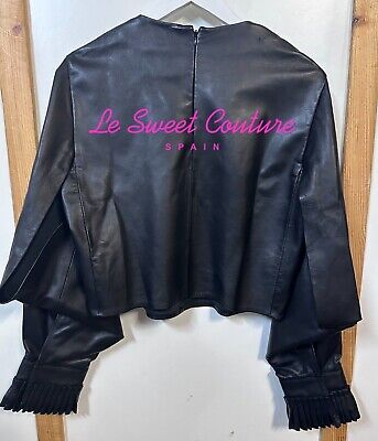 ZARA WOMAN NWT FW24 LEATHER TOP X STEFANO PILATI BLACK SHIRT ZARA WOMAN NWT FW24 LEATHER TOP X STEFANO PILATI BLACK SHIRT