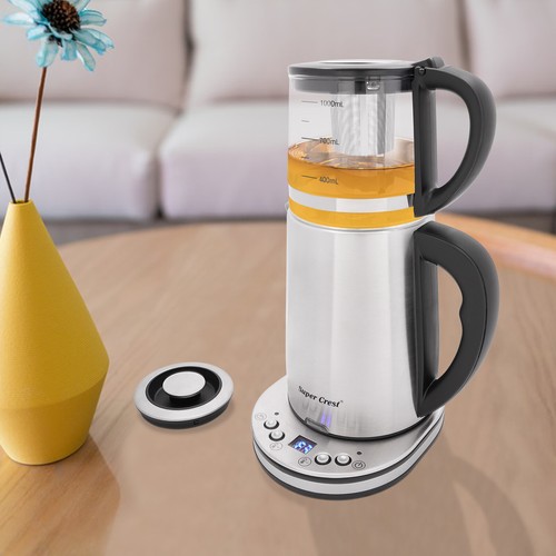 NEU 1500W Wasserkocher Glas Edelstahl Wasserkocher Elektrischer Wasserkocher DE - Bild 2 von 18