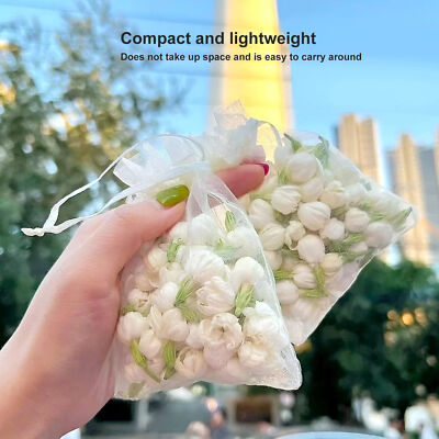 100 Stck. Kleine Netztaschen Kordelzug Durchsichtige Organza Taschen für Süßigkeiten Unkraut Schmuck FST