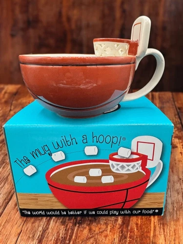 The Mug With a Hoop Basketball Hot Cocoa Mug Maxis Creations New