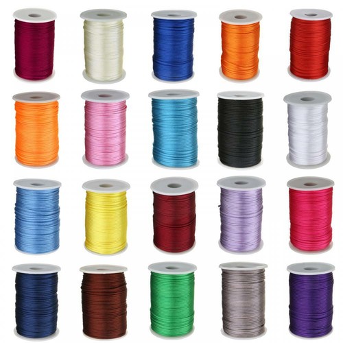 90m Nylon Cord Thread Chinese Knot Macrame Beading Bracelet Braided DIY 2mm - 第 1/36 張圖片