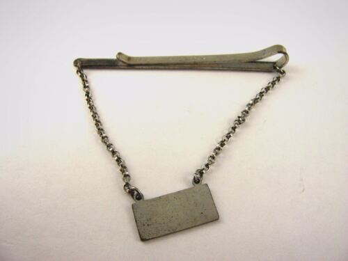 Vintage Tie Bar Clip: Letters JDS Sterling Silver Great Retro Design - Picture 4 of 5