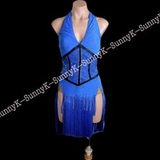jz Handmade Women Samba Ballroom Swing Salsa Rumba Latin Dance Dress RHYTHM