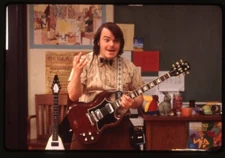 Jack Black The School of Rock playing guitar Original 35mm Transparency Stamped