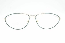 Vintage Puma 260 Green Gold Oval Glasses Frame Eyeglasses NOS