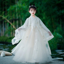 Girls Hanfu Dress Traditional Chinese Outfit Ancient Folk Dance Stage Cosplay