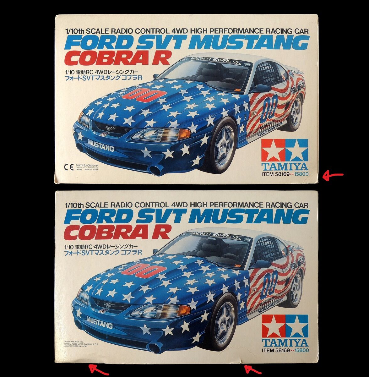 Tamiya Vintage 1/10 RC Ford SVT Mustang Cobra R #58169 TA02 Tamiya Vintage 1/10 RC Ford SVT Mustang Cobra R #58169 TA02