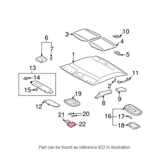 For Toyota Tundra 2000-2006 Passenger Right Map Lamp Lens Genuine | eBay