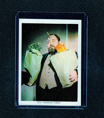 1973 ESTRELLAS DE TV Y CINE Family Affair Sebastian Cabot First Solo Card Nrmnt+